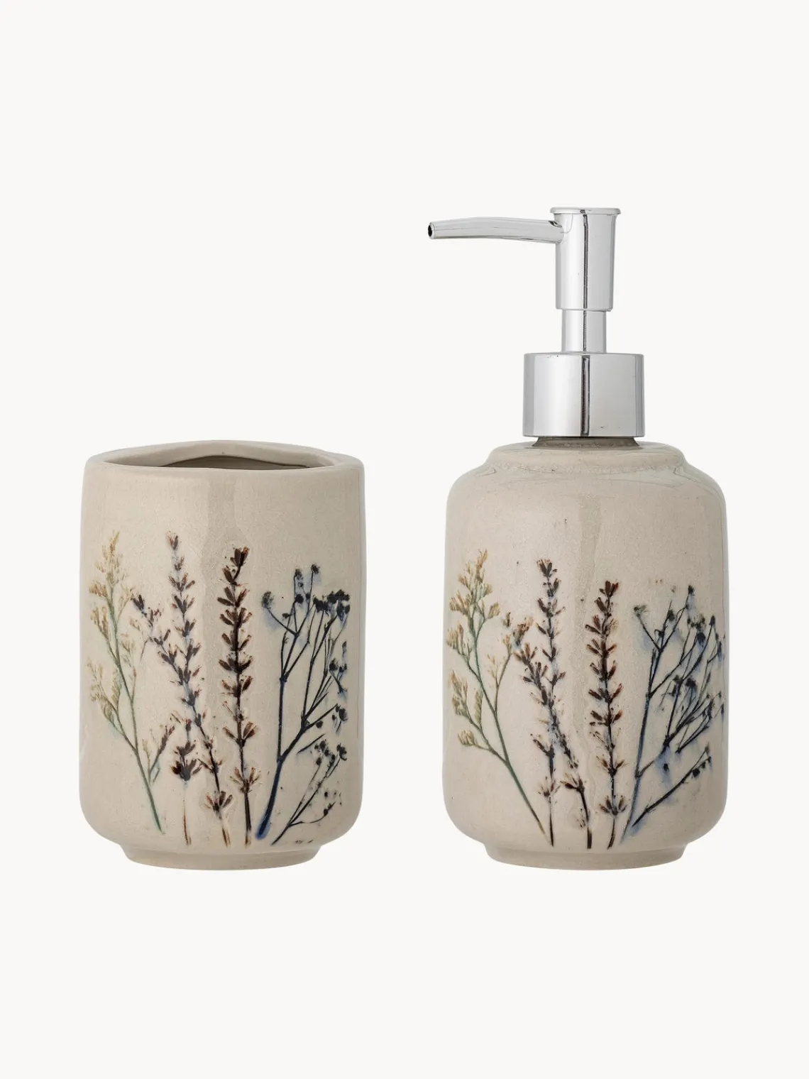 Sale Bloomingville Accessoires de salle de bain faits main Bea, 2 élém.
