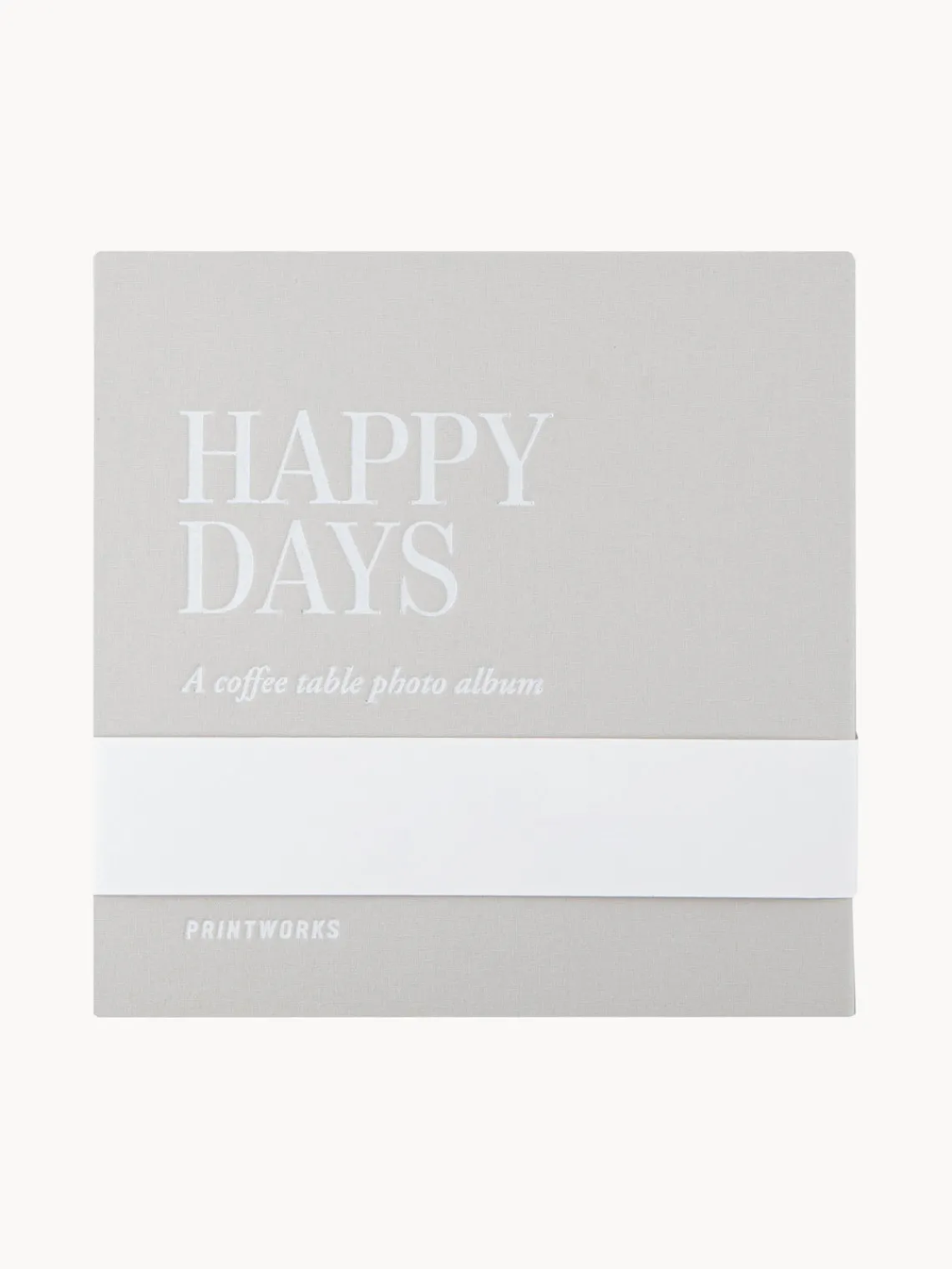 Hot Printworks Album photo Happy Days Gris clair, blanc