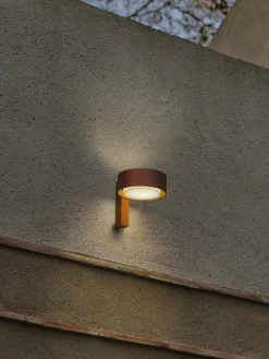 Best Marset Applique murale d'extérieur LED soufflée bouche Plaff-On!, intensité lumineuse variable Blanc, terracotta