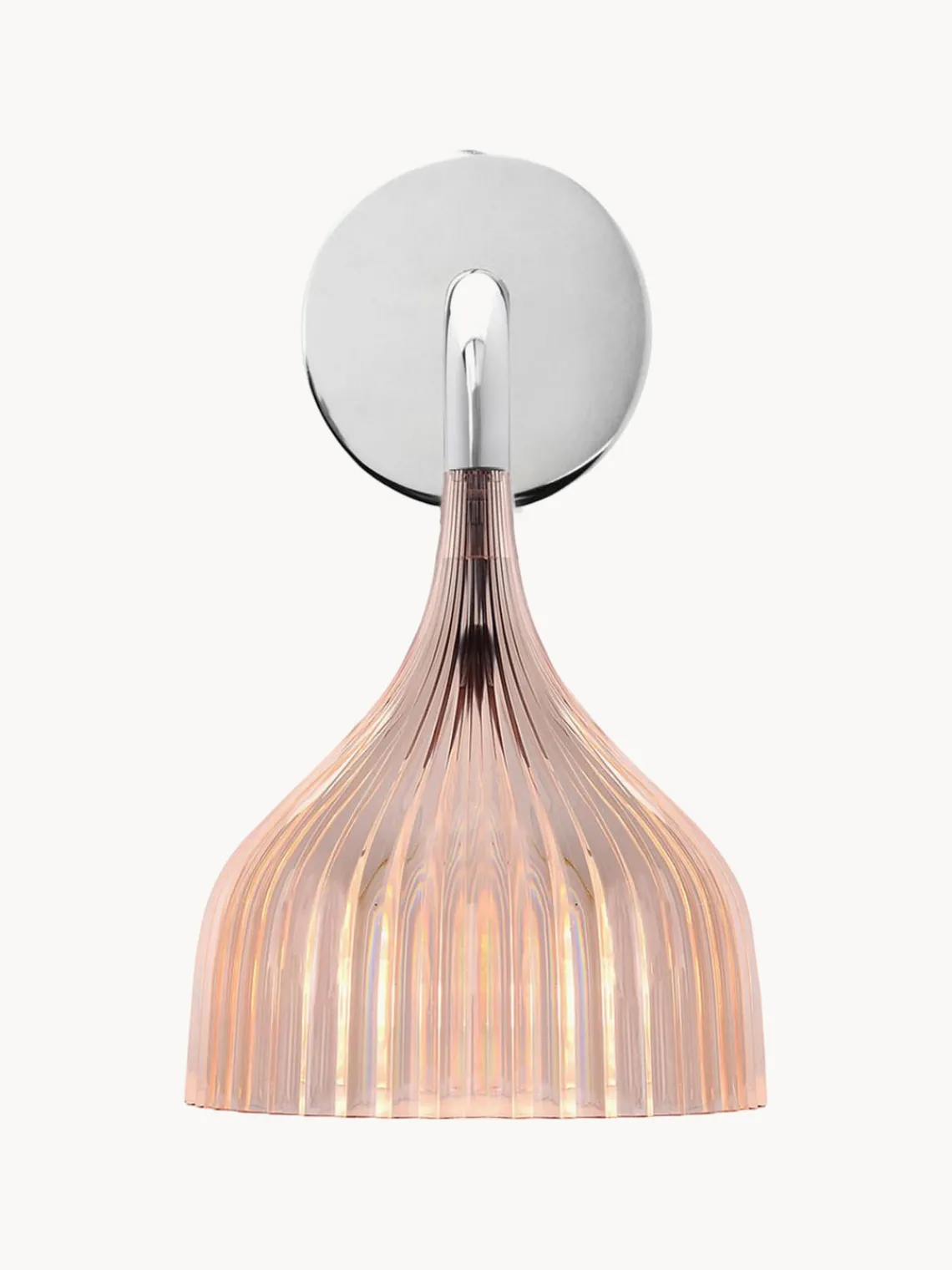 Clearance Kartell Applique murale E' Rose, transparent, doré
