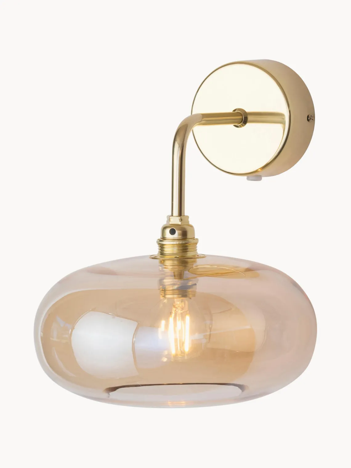 Outlet EBB & FLOW Applique murale en verre soufflé bouche Horizon Beige, doré