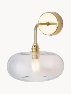 Outlet EBB & FLOW Applique murale en verre soufflé bouche Horizon Transparent, doré