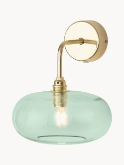 Online EBB & FLOW Applique murale en verre soufflé bouche Horizon Vert menthe, couleur dorée