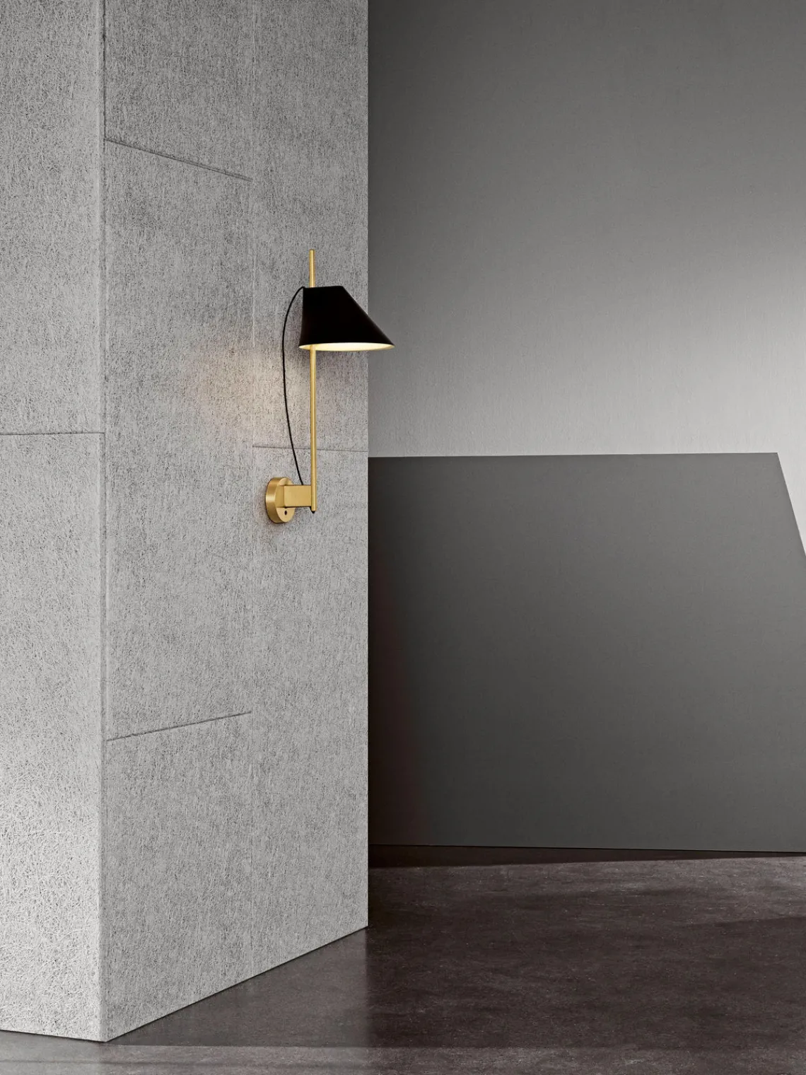New Louis Poulsen Applique murale LED à intensité variable avec fonction minuterie Yuh Noir, laiton
