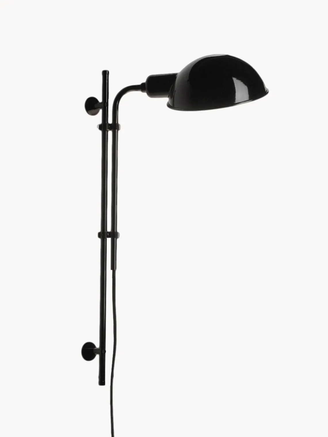 Clearance Marset Applique murale orientable avec prise secteur Funiculí Noir, haute brillance