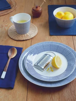 Outlet ROYAL DOULTON Assiette à dessert en porcelaine Pacific Blue Pointillé