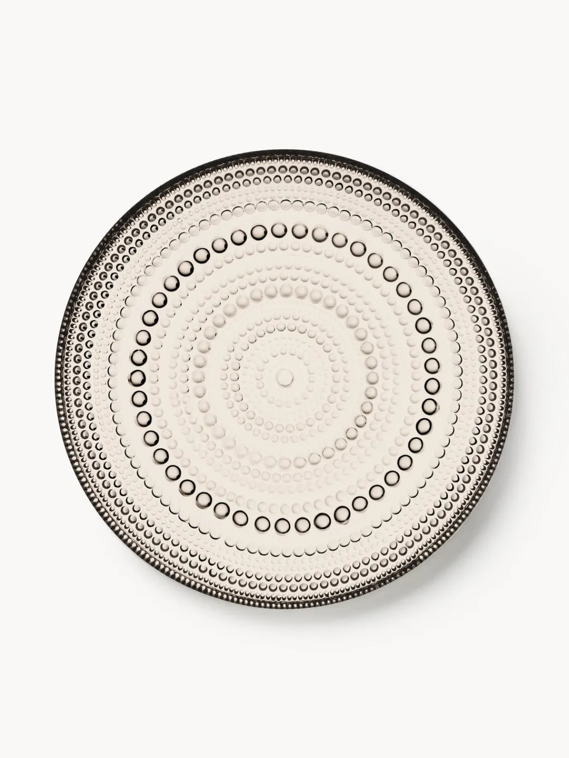 Fashion iittala Assiette à dessert en verre Kastehelmi Beige, transparent
