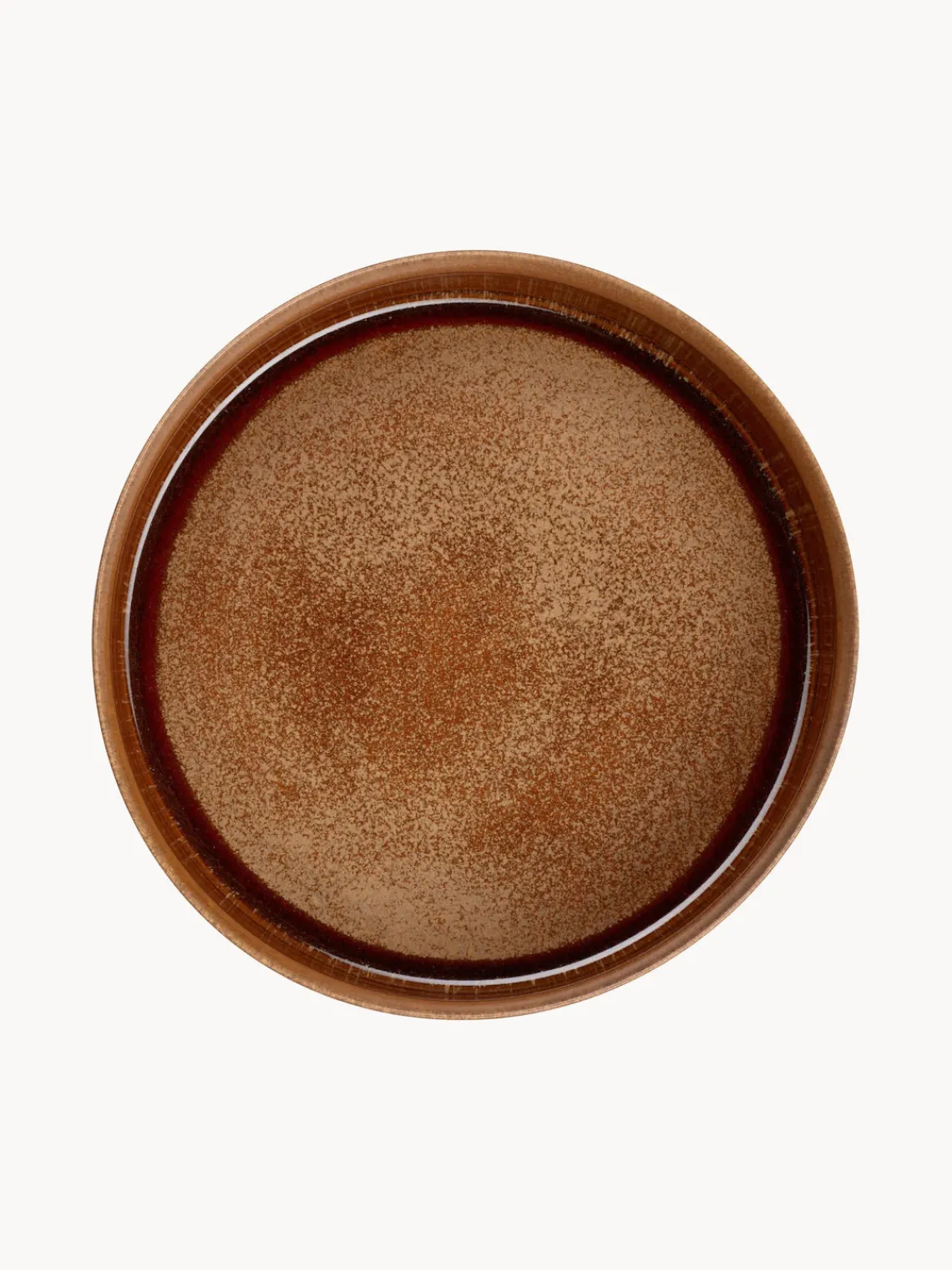 New ASA Selection Assiette à pâtes émaillées Gobi, 6 pièces Taupe, brun