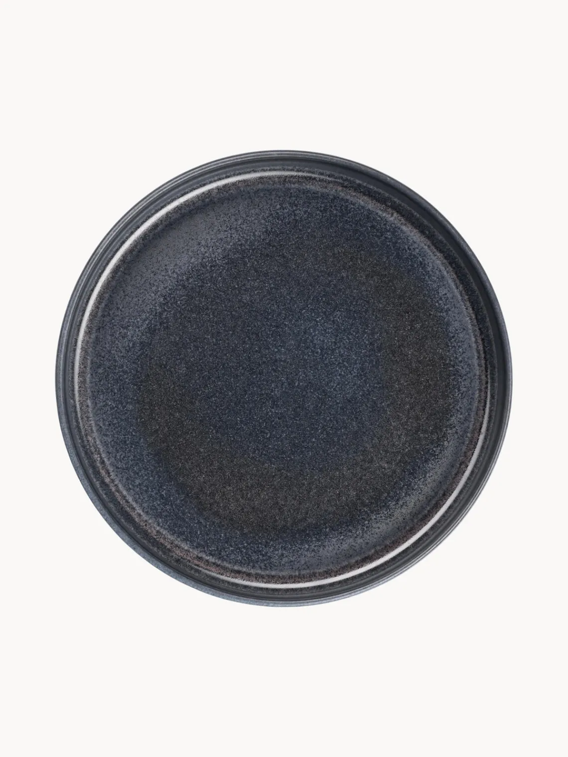 New ASA Selection Assiette à pâtes émaillées Gobi, 6 pièces Gris-bleu