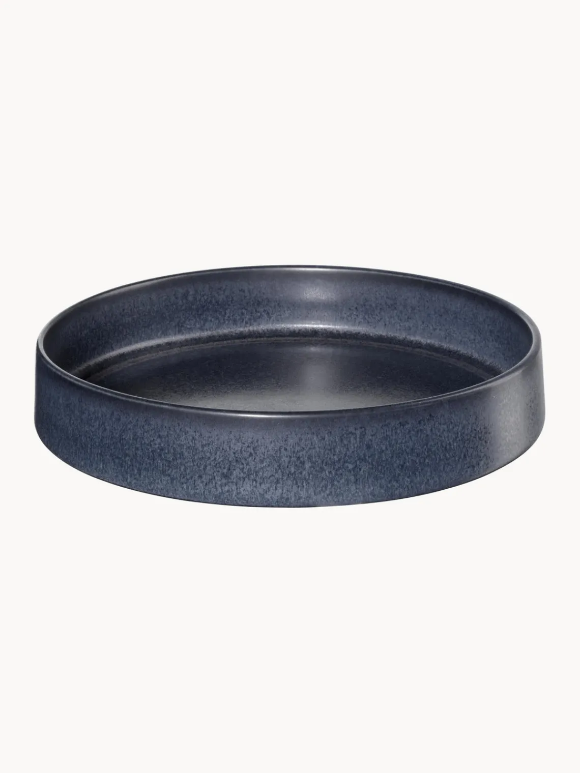 New ASA Selection Assiette à pâtes émaillées Gobi, 6 pièces Gris-bleu