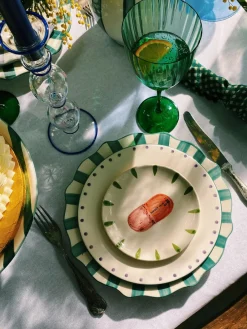 New Anna + Nina Assiette peinte à la main Forget Your Ex Pill