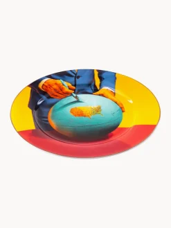Fashion SELETTI Assiette plate en porcelaine Globe