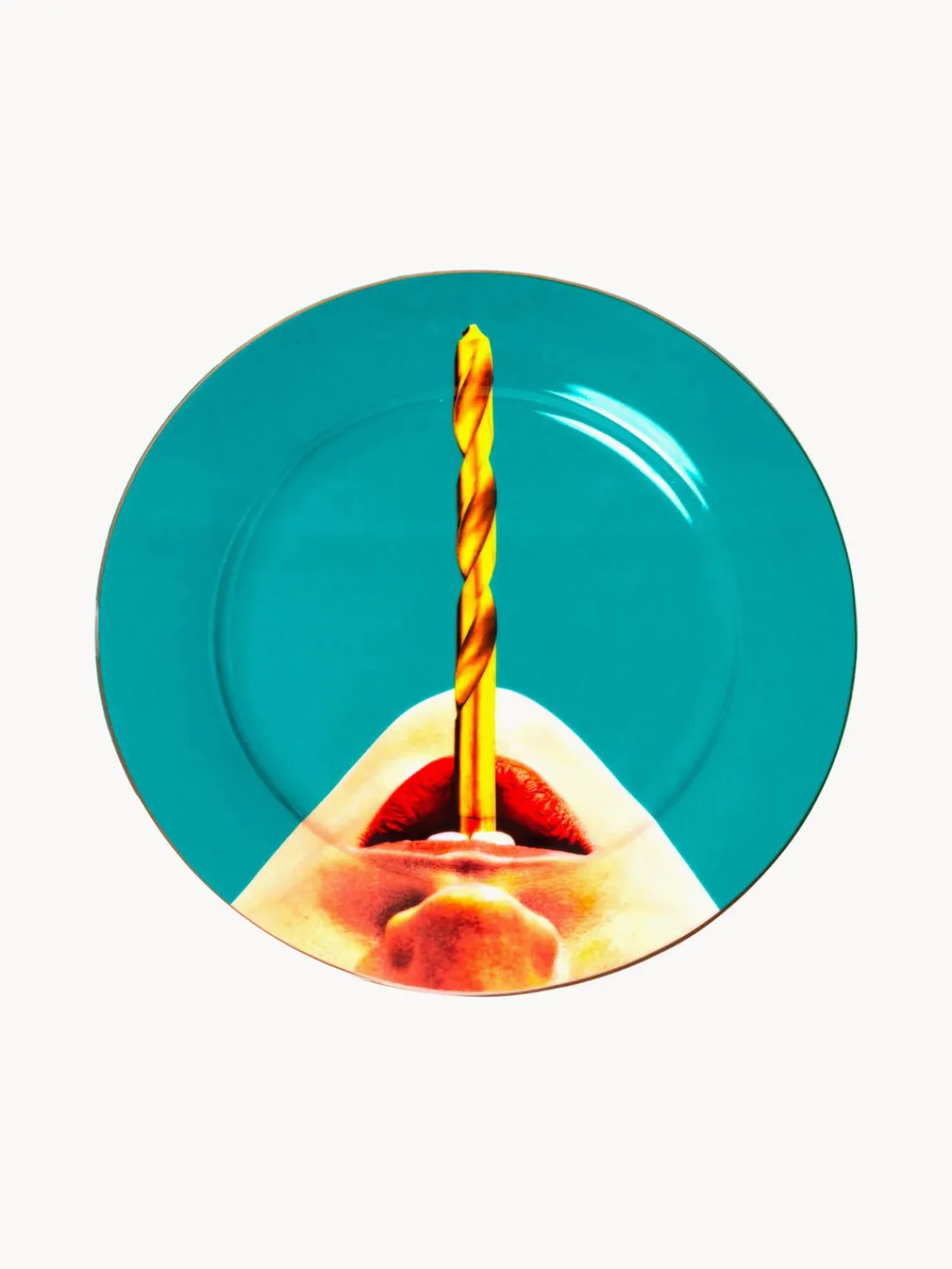 Best SELETTI Assiette plate en porcelaine Drill