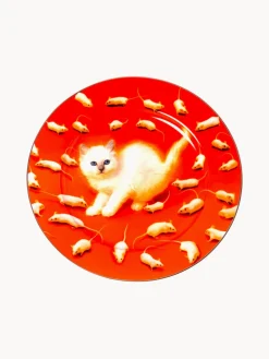 Best SELETTI Assiette plate en porcelaine Kitten