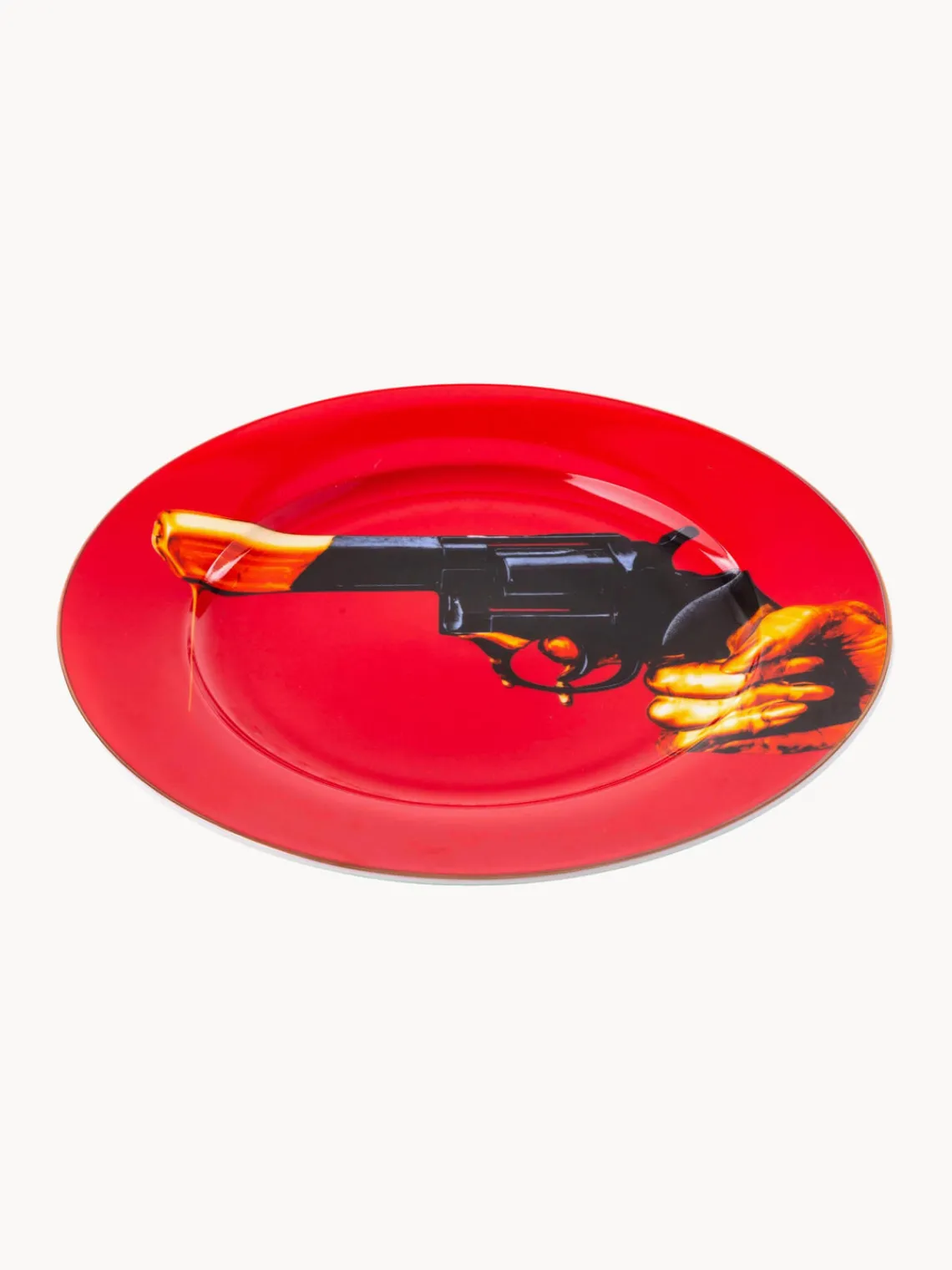 Clearance SELETTI Assiette plate en porcelaine Revolver