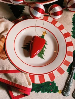 Sale Anna + Nina Assiette plate peinte à la main Scalloped