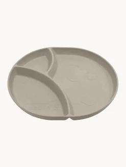 New Sebra Assiette pour enfant avec compartiments Mums Beige