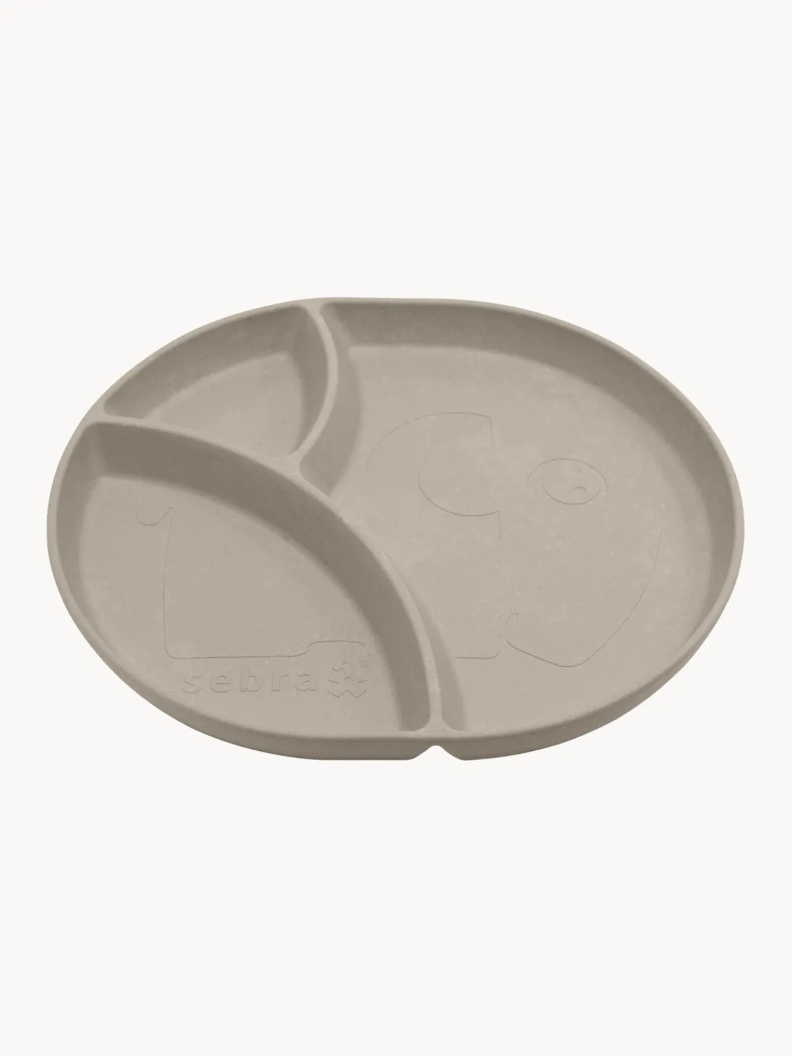New Sebra Assiette pour enfant avec compartiments Mums Beige