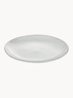 Sale Broste Copenhagen Assiettes à dessert artisanales Nordic Sand, 4 pièces Gris clair, chiné