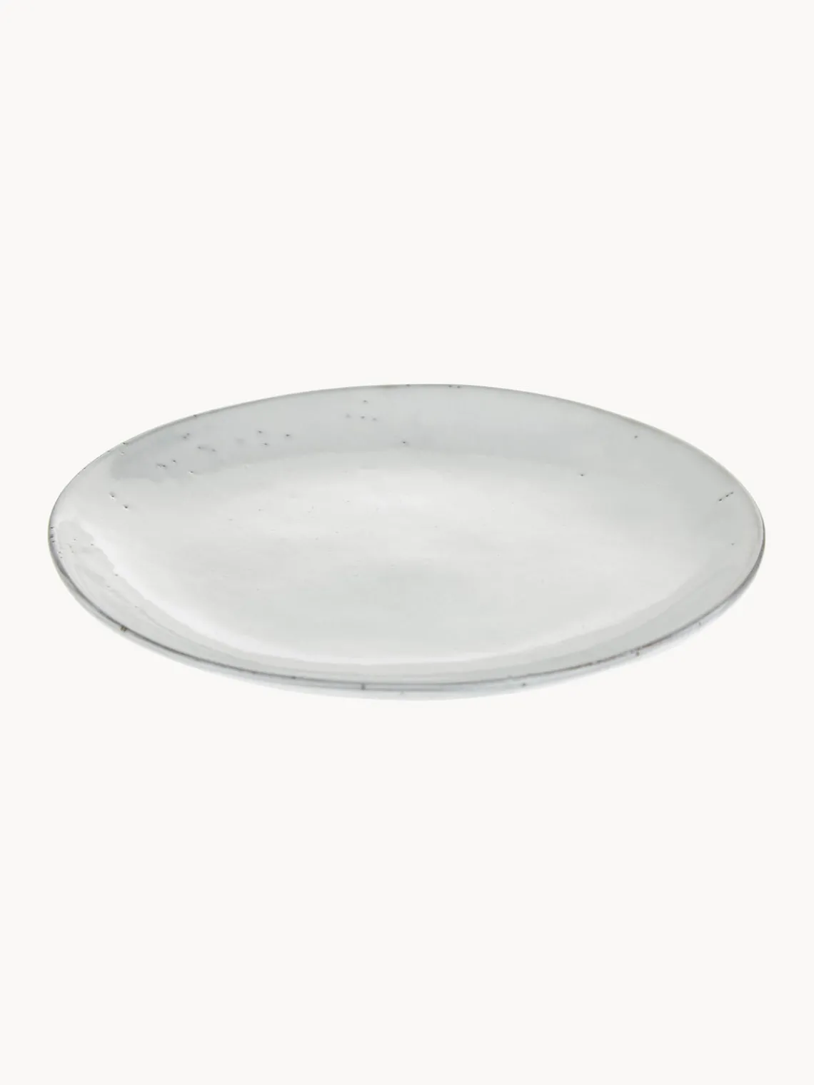 Sale Broste Copenhagen Assiettes à dessert artisanales Nordic Sand, 4 pièces Gris clair, chiné