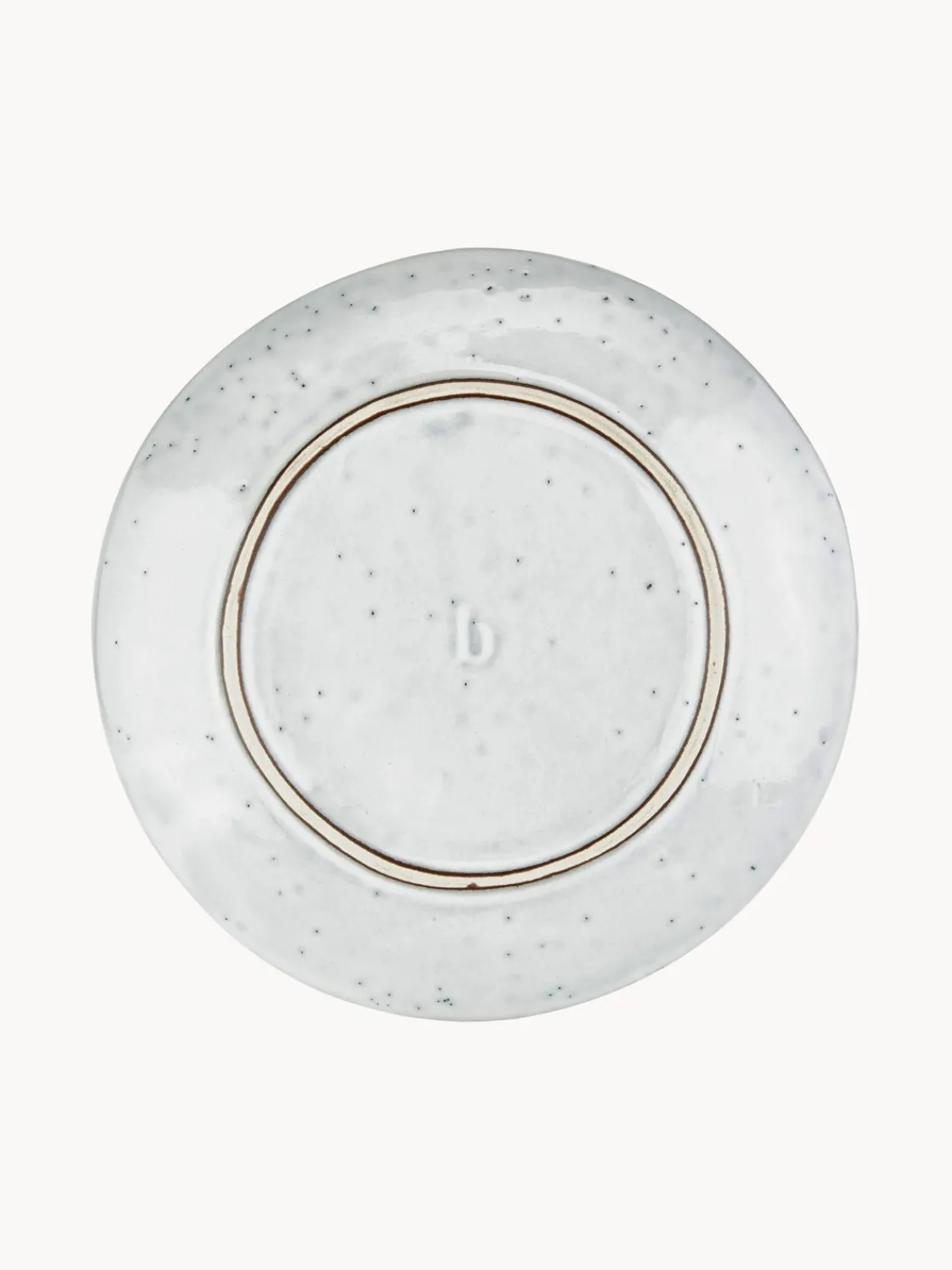 Sale Broste Copenhagen Assiettes à dessert artisanales Nordic Sand, 4 pièces Gris clair, chiné