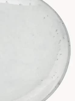 Sale Broste Copenhagen Assiettes à dessert artisanales Nordic Sand, 4 pièces Gris clair, chiné