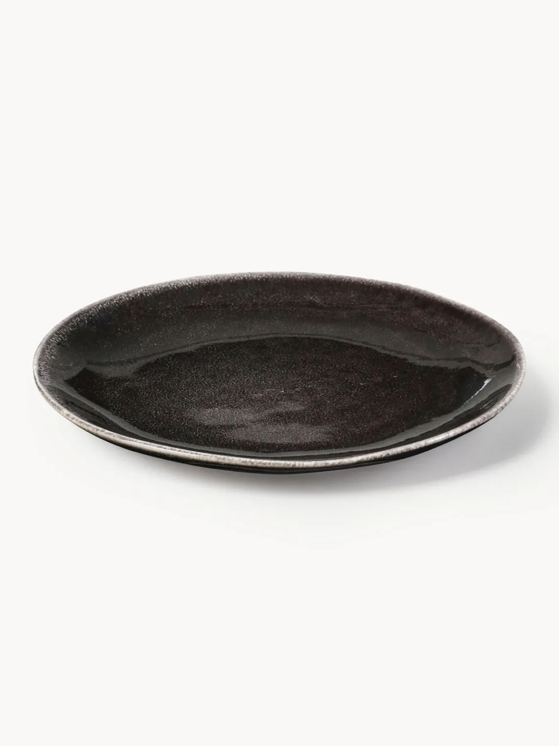 Discount Broste Copenhagen Assiettes à dessert artisanales Nordic Coal, 4 pièces Noir, chiné