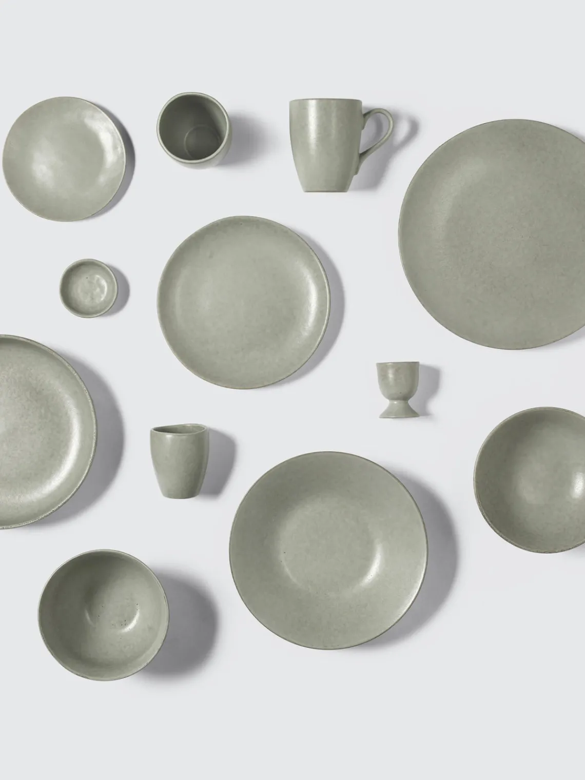 Discount Broste Copenhagen Assiettes à dessert artisanales Nordic Marsh, 4 pièces Vert sauge, chiné