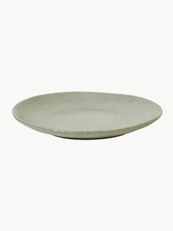 Discount Broste Copenhagen Assiettes à dessert artisanales Nordic Marsh, 4 pièces Vert sauge, chiné
