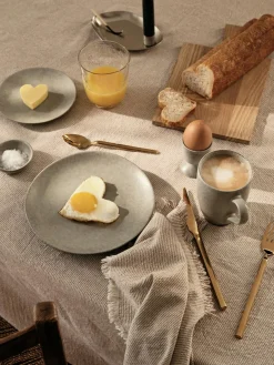 Discount Broste Copenhagen Assiettes à dessert artisanales Nordic Marsh, 4 pièces Vert sauge, chiné