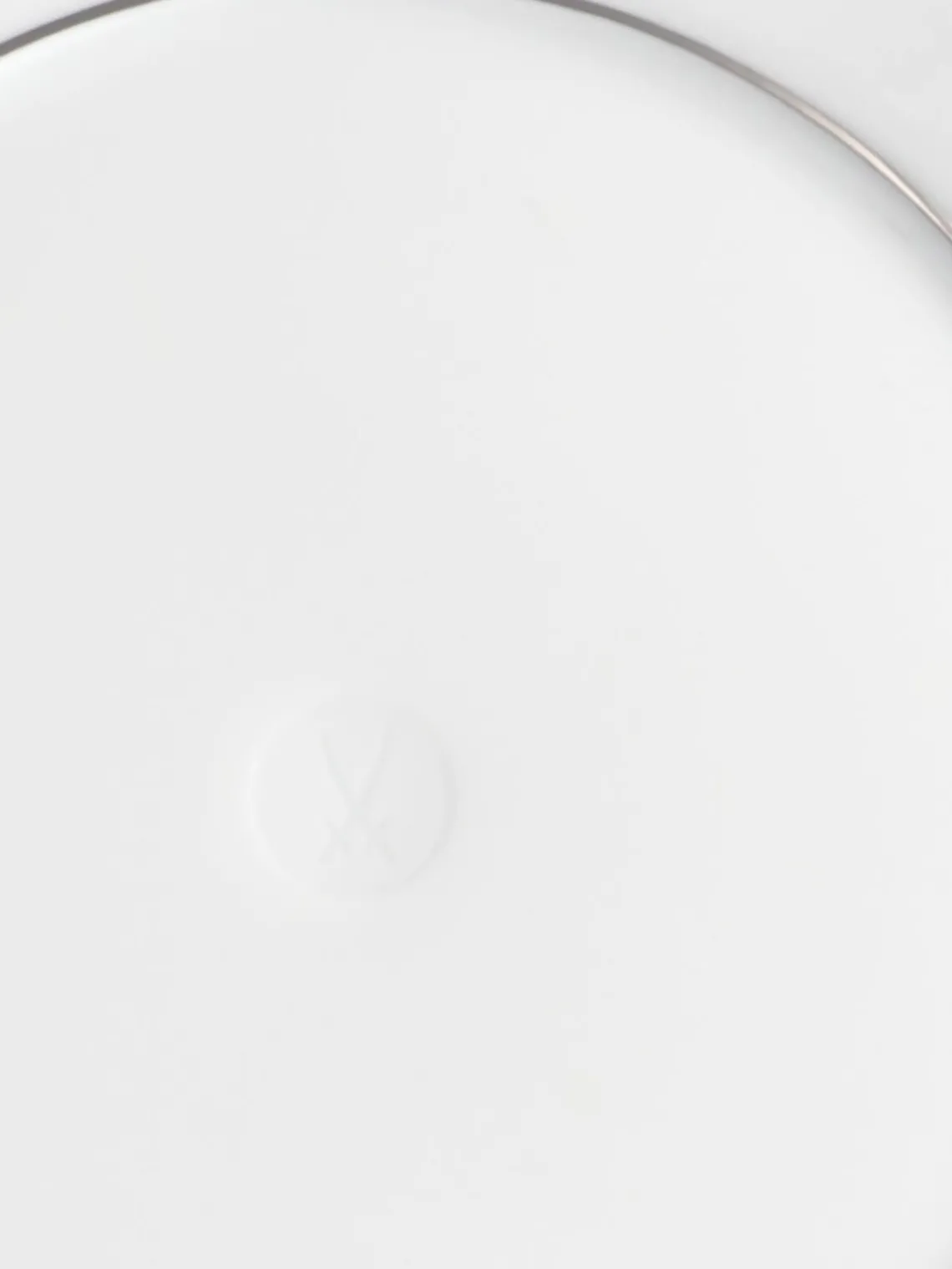 Discount Meissen Assiettes à dessert artisanales en porcelaine Vitruv, 2 pièces Blanc avec bord platine
