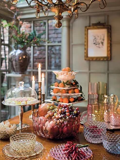 Fashion Kartell Assiettes à dessert avec motif texturé Jellies, 4 pièces Rose pâle