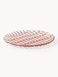 Fashion Kartell Assiettes à dessert avec motif texturé Jellies, 4 pièces Rose pâle