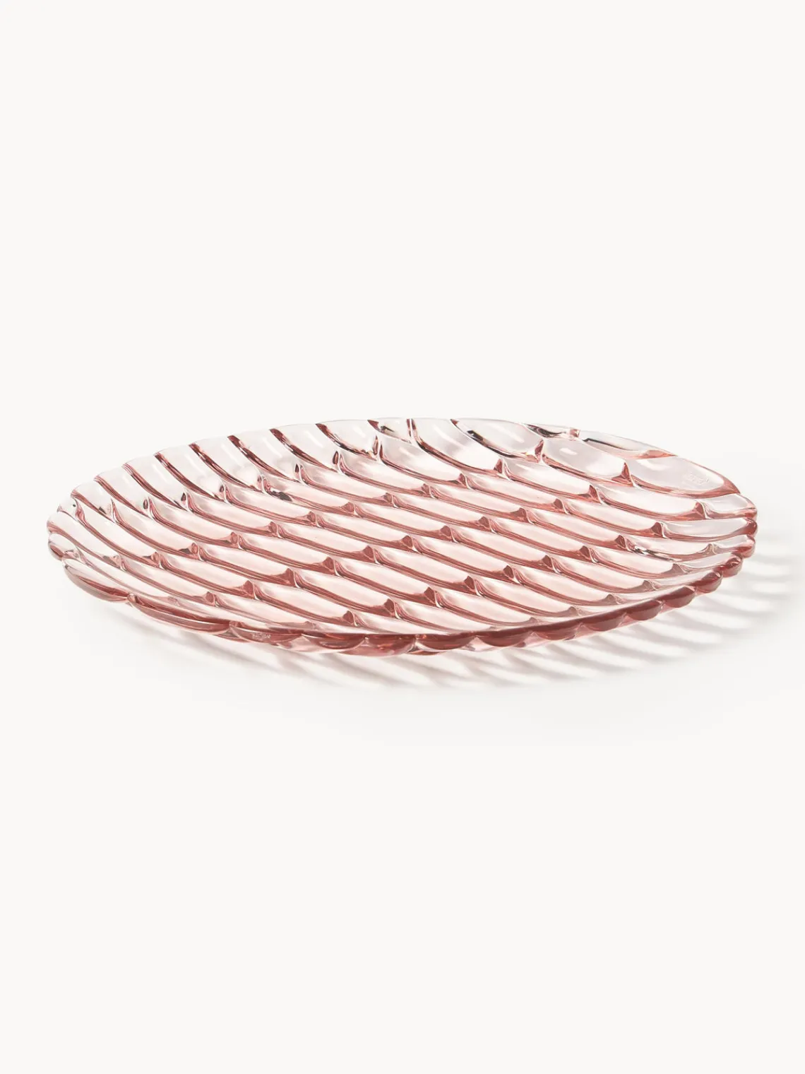 Fashion Kartell Assiettes à dessert avec motif texturé Jellies, 4 pièces Rose pâle