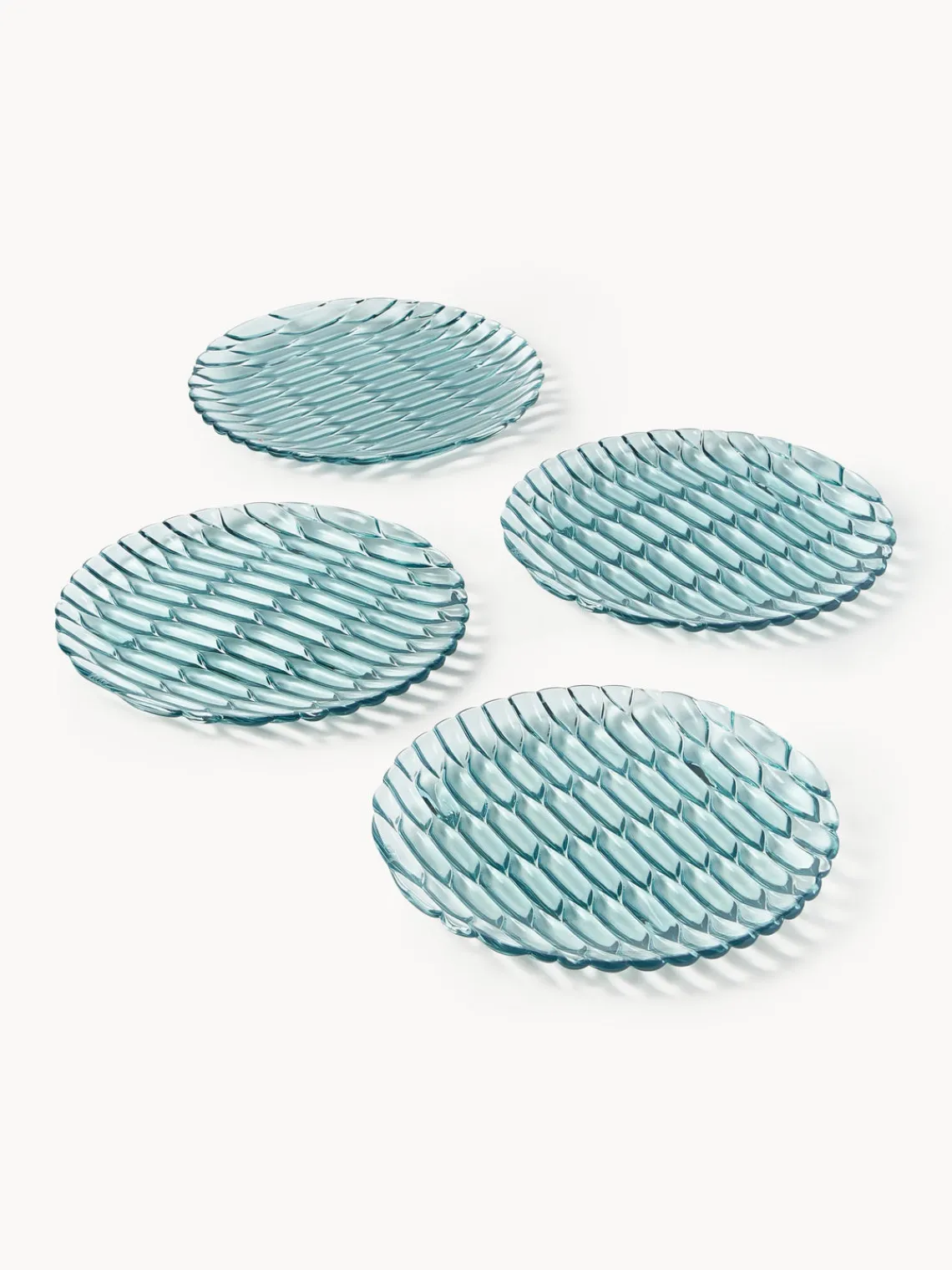 Best Kartell Assiettes à dessert avec motif texturé Jellies, 4 pièces Bleu ciel