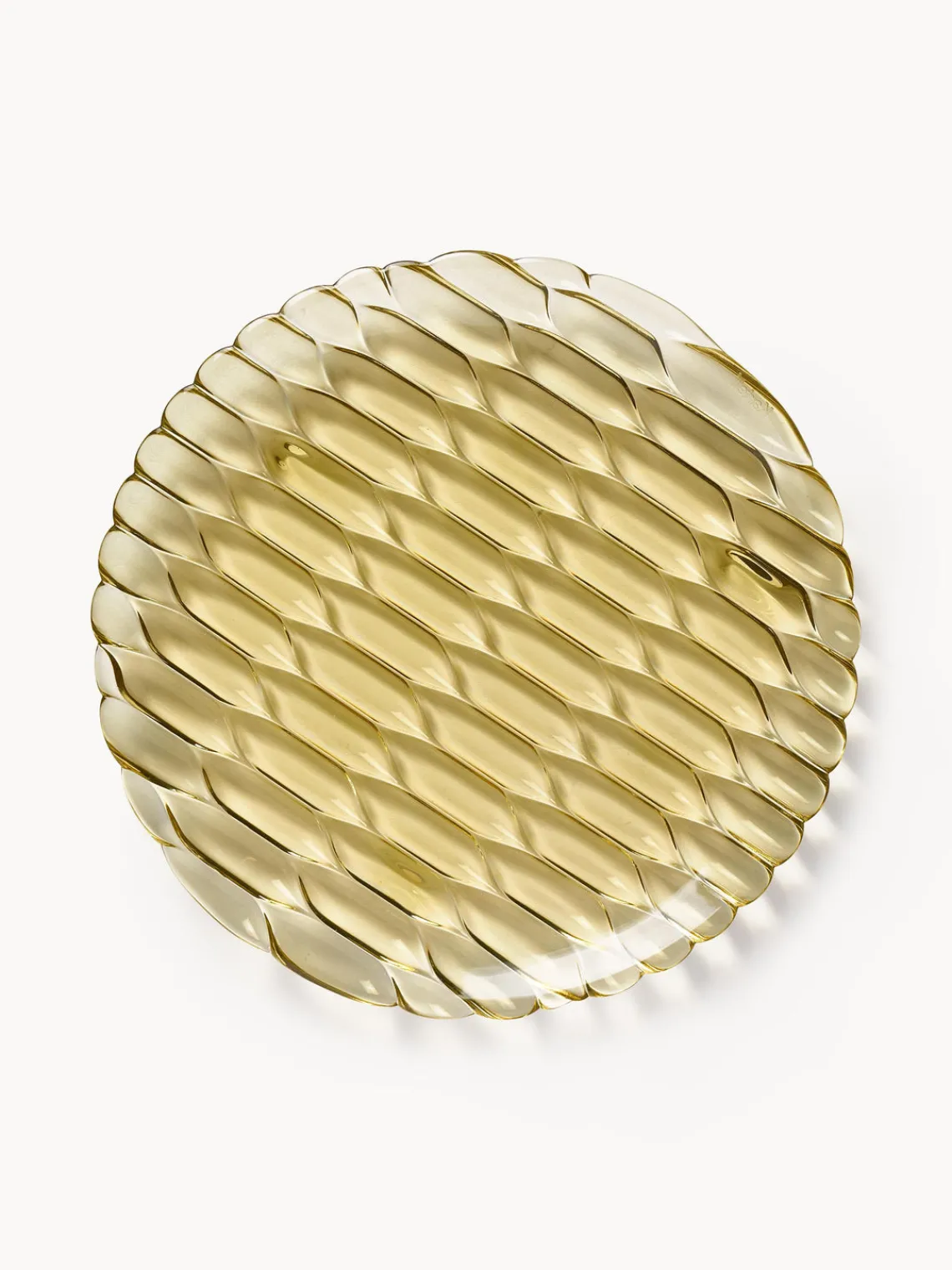 New Kartell Assiettes à dessert avec motif texturé Jellies, 4 pièces Jaune pâle
