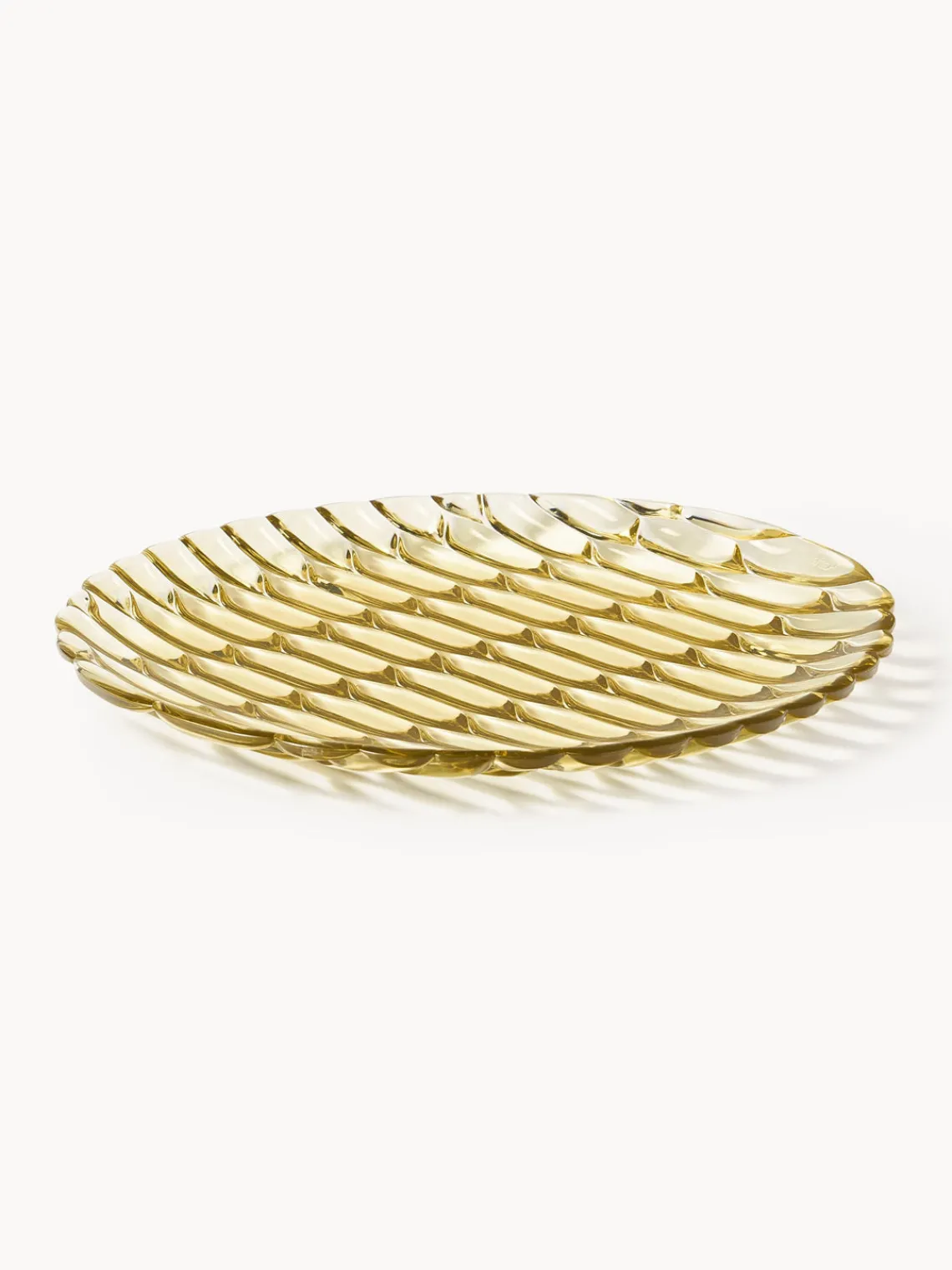 New Kartell Assiettes à dessert avec motif texturé Jellies, 4 pièces Jaune pâle