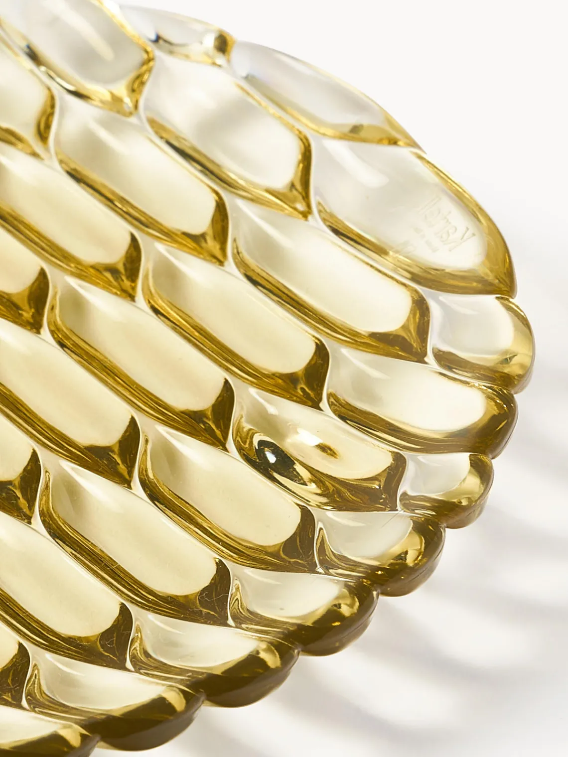 New Kartell Assiettes à dessert avec motif texturé Jellies, 4 pièces Jaune pâle