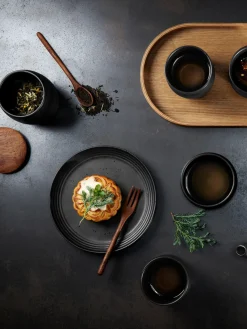 Discount ASA Selection Assiettes à dessert en porcelaine Demir, 6 pièces Noir, chiné