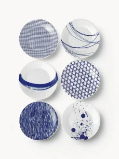 Outlet ROYAL DOULTON Assiettes à dessert en porcelaine Pacific Blue, 6 élém.