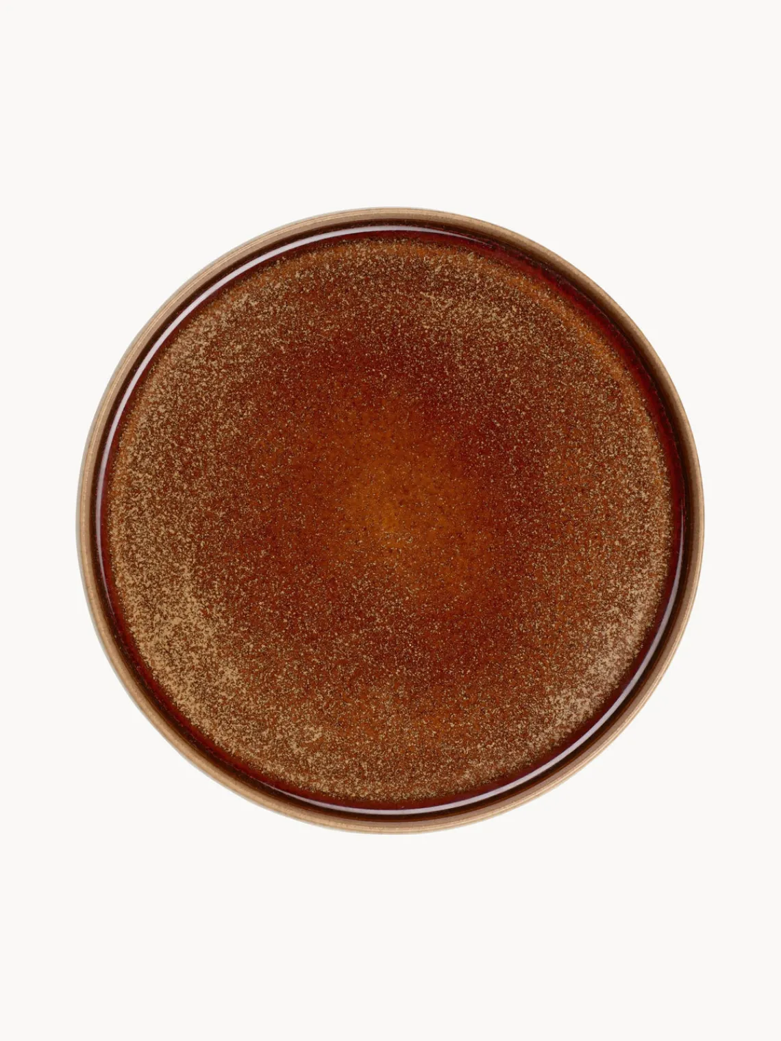 Hot ASA Selection Assiettes à dessert émaillées Gobi, 6 pièces Taupe, brun