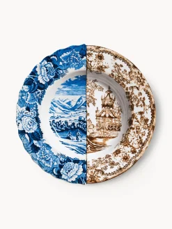 Sale SELETTI Assiettes creuses artisanales Hybrid, 2 pièces Multicolore