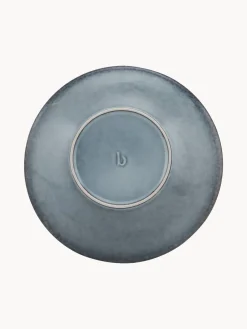 Clearance Broste Copenhagen Assiettes creuses artisanales Nordic Sea, 4 pièces Gris-bleu, chiné