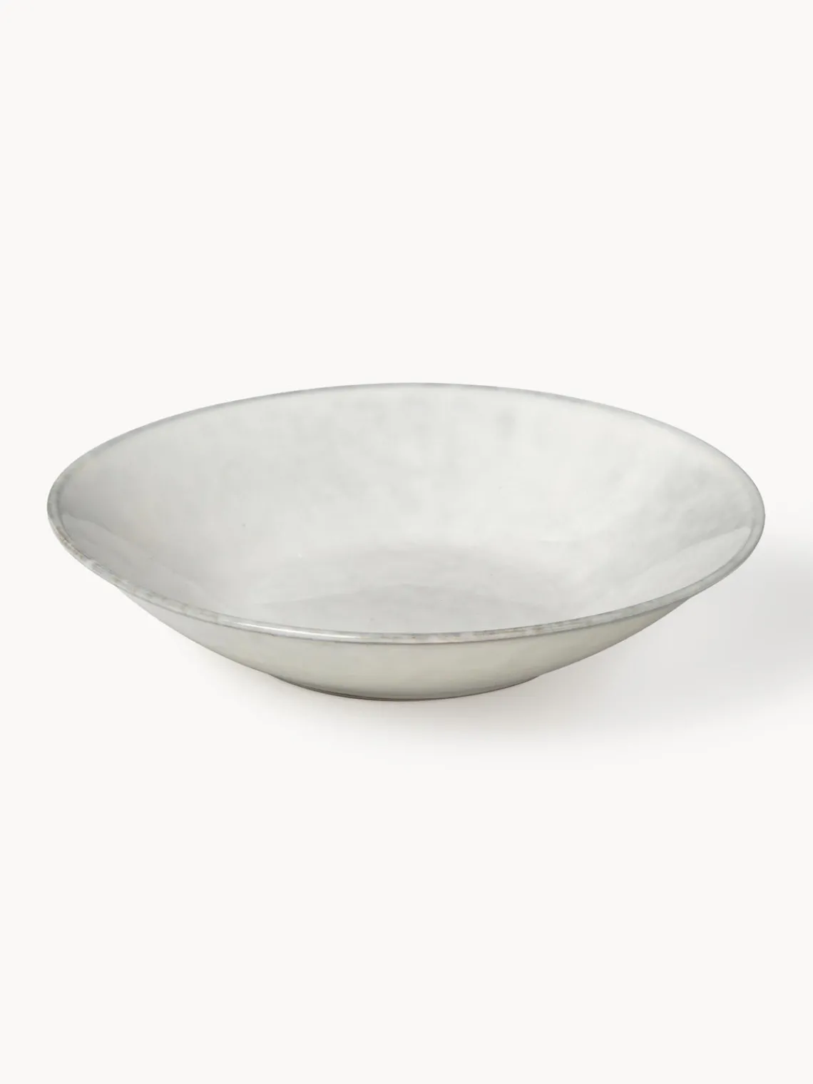 Outlet Broste Copenhagen Assiettes creuses artisanales Nordic Sand, 4 pièces Gris clair, chiné