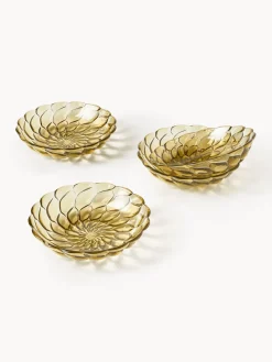 New Kartell Assiettes creuses avec motif texturé Jellies, 4 pièces Jaune pâle