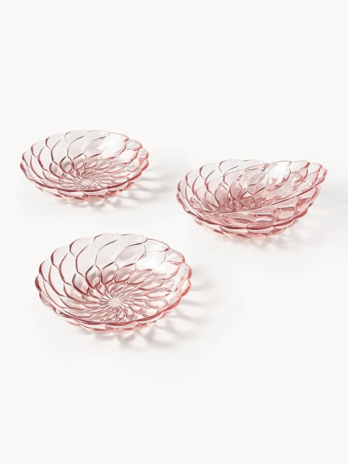 Online Kartell Assiettes creuses avec motif texturé Jellies, 4 pièces Rose pâle