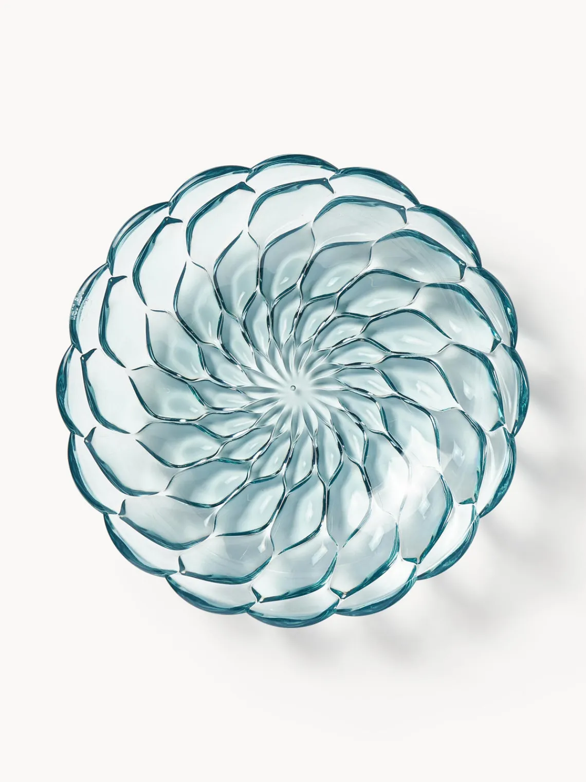 Sale Kartell Assiettes creuses avec motif texturé Jellies, 4 pièces Bleu ciel