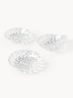 New Kartell Assiettes creuses avec motif texturé Jellies, 4 pièces Transparent