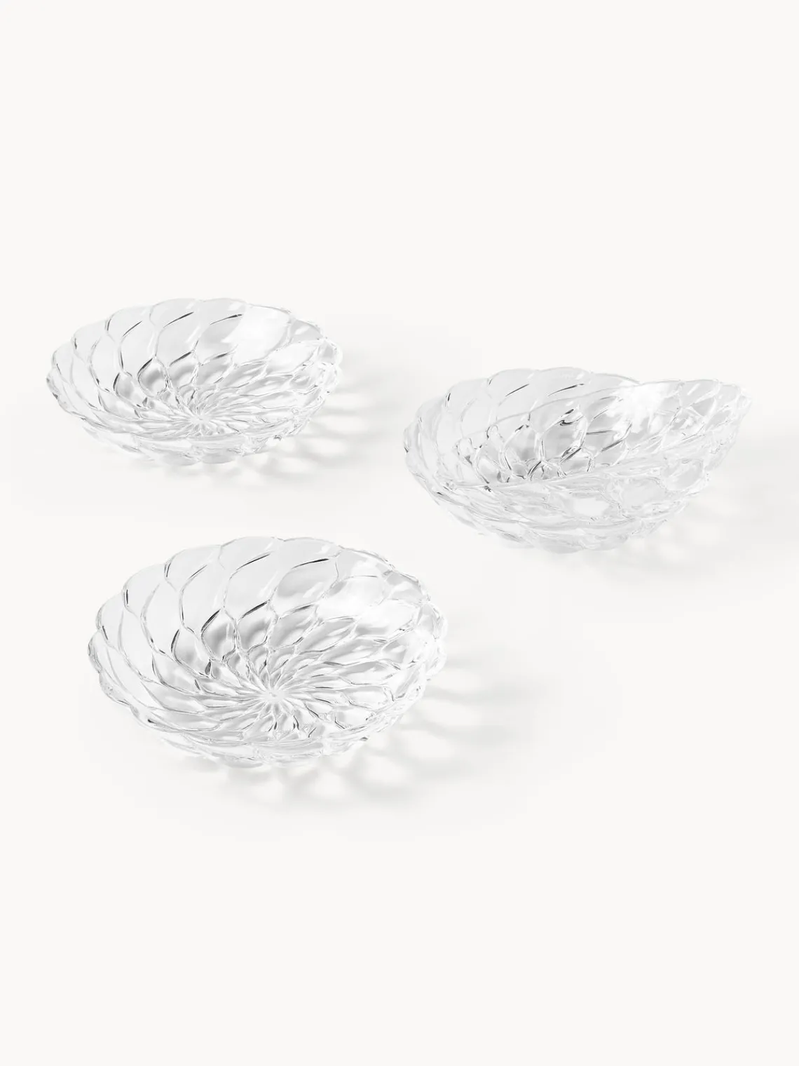 New Kartell Assiettes creuses avec motif texturé Jellies, 4 pièces Transparent