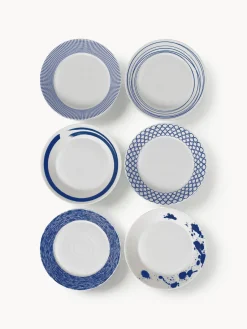 New ROYAL DOULTON Assiettes creuses en porcelaine Pacific Blue, 6 élém.